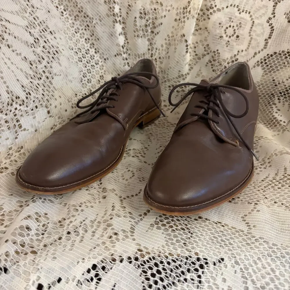 Banana Republic Men's US 12 M Brown Leather Oxford Shoes